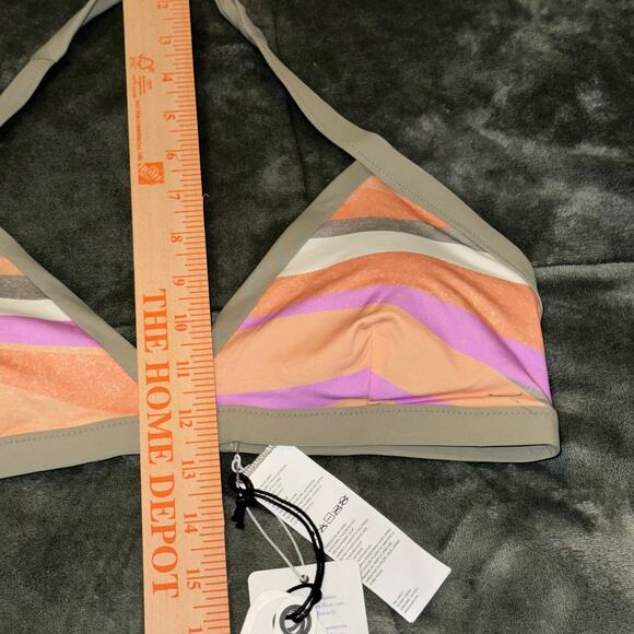PrAna Sunset Scene Swim Bikini Top Womens Medium Multicolor UPF50 Protection NWT - Picture 9 of 9